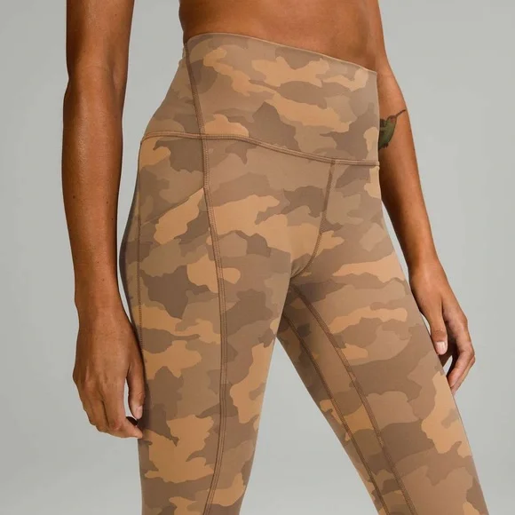Lululemon Align High-Rise Pant with Pockets 25" Heritage 365 Camo Beige Multi- 4 - Picture 3 of 13